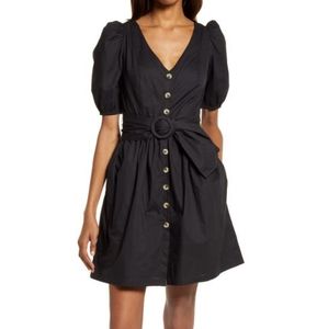 French Connection Belted Cotton Poplin Dress